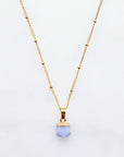 Blue Agate Necklace for Calm & Clarity (XS)