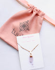 Rose Quartz Point Necklace for Love & Peace