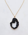 Black Druzy Sprinkle Necklace