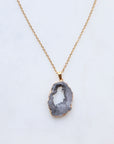 Smokey Druzy Sprinkle Necklace (S)