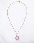 Pink Druzy Sprinkle Necklace for Joy & Positivity (S)
