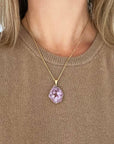 Pink Druzy Sprinkle Necklace for Joy & Positivity (S)