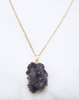 Smokey Druzy Sprinkle Necklace