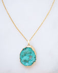 Turquoise Druzy Sprinkle Necklace for Confidence