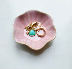Pink Flower Jewellery Bowl