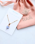 Blue Agate Necklace for Calm & Clarity (XS)