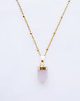 Rose Quartz Point Necklace for Love & Peace