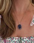 Purple Druzy Agate Necklace for Calm & Creativity