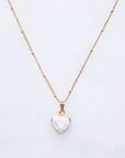 Howlite Heart Necklace for Peace & Patience