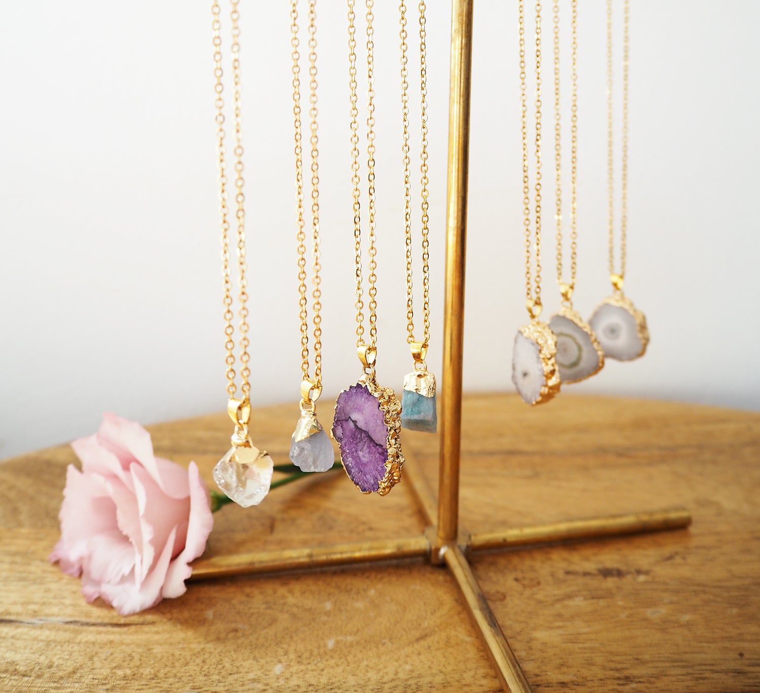 White Druzy Agate Necklace for Clarity &amp; Positivity