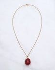 Strawberry Druzy Agate Necklace for Love & Positivity