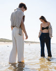 Unisex Meditation Terry Pants Navy